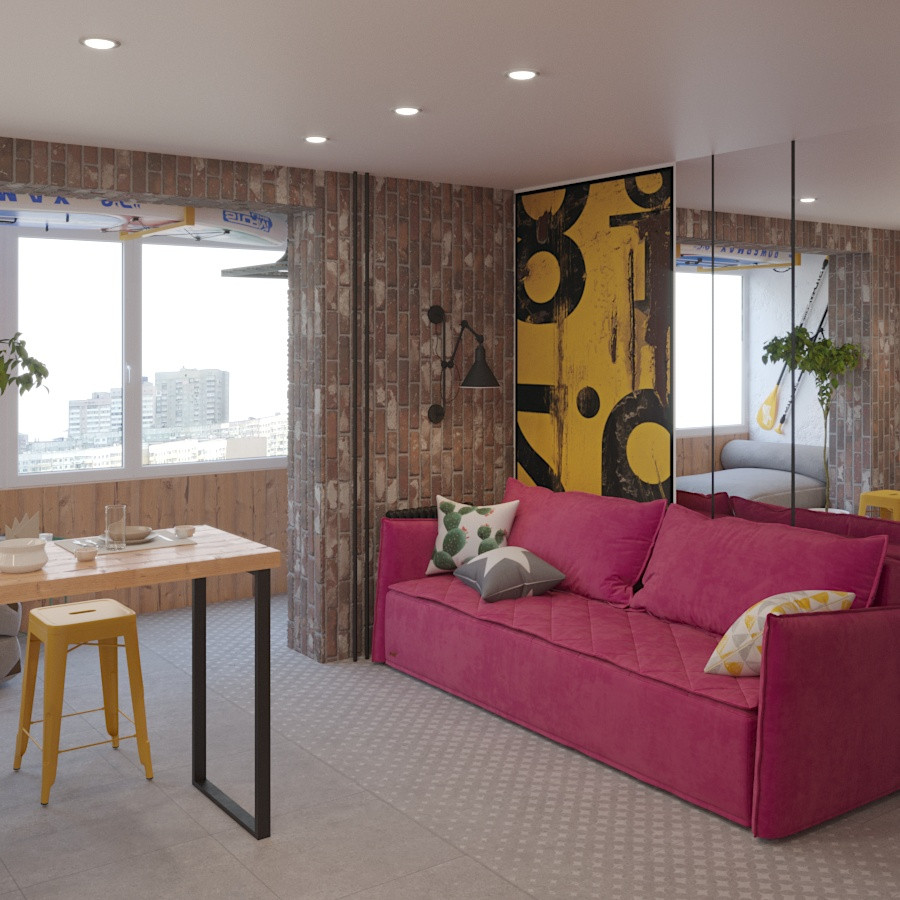 Яркая студия для девушки