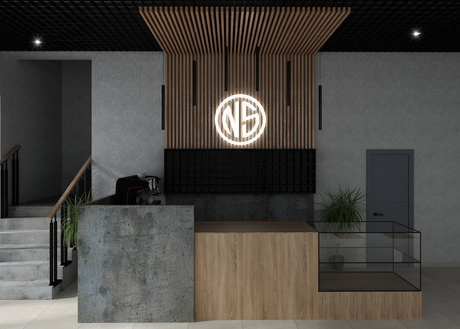 Варианты зоны ресепшен для студии танца и фитнесса