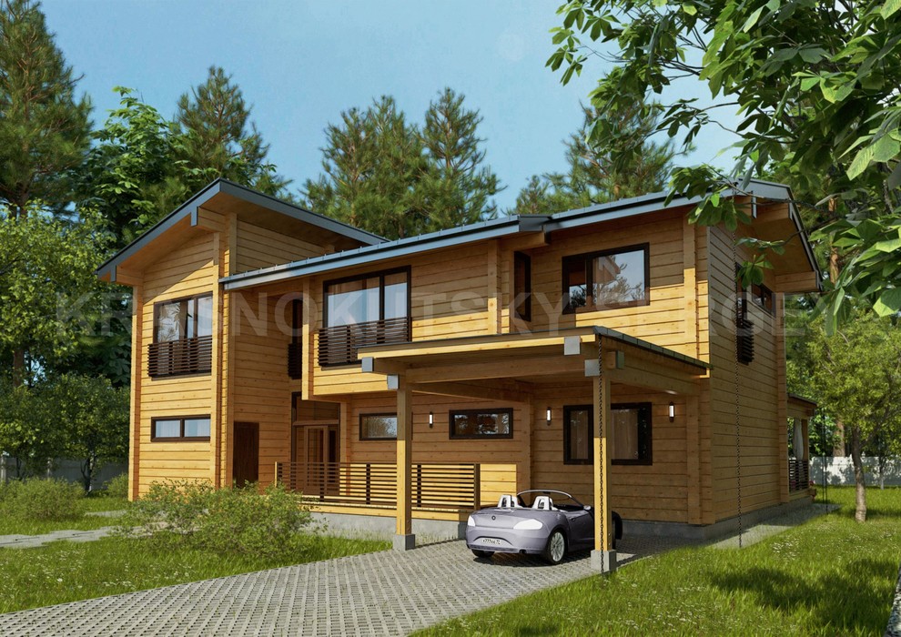 ДОМ ИЗ КЛЕЕНОГО БРУСА VILLA CEREUS