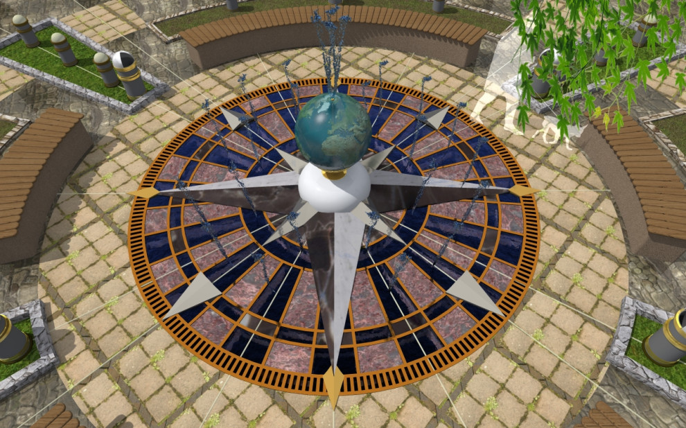 Эскиз -концепт фонтан "Роза ветров"