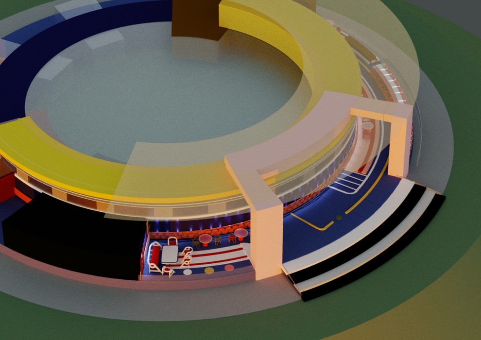 Дизайн-проект летнего кафе по мотивам работ художника.