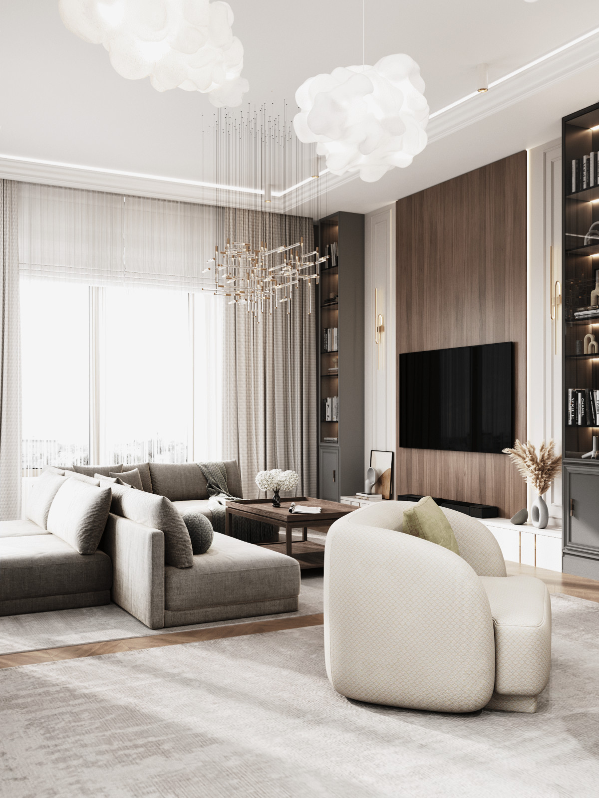 Современный интерьер на 200 кв.м.