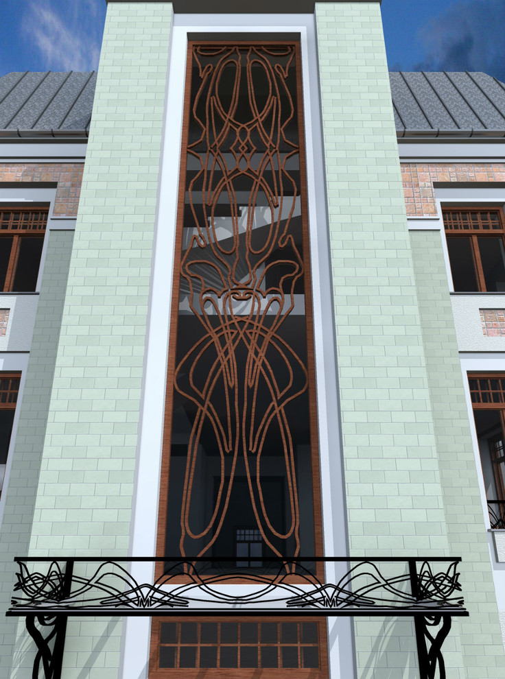 Дизайн-проект фасада родового гнезда в стиле Модерн