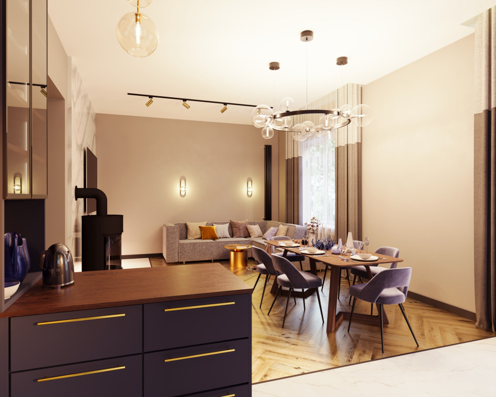 Кухня-гостиная в загородном доме