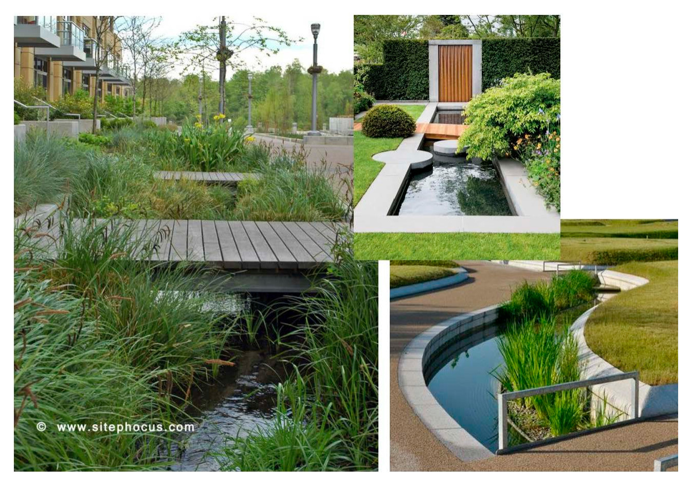 Оформление существующего оврага в городской среде.