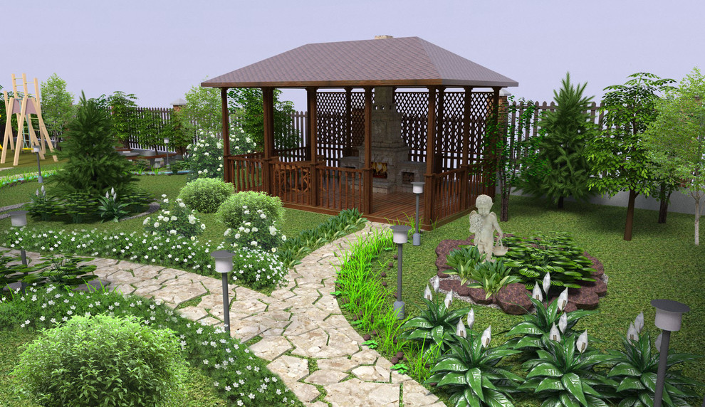 Ландшафтный дизайн коттедж