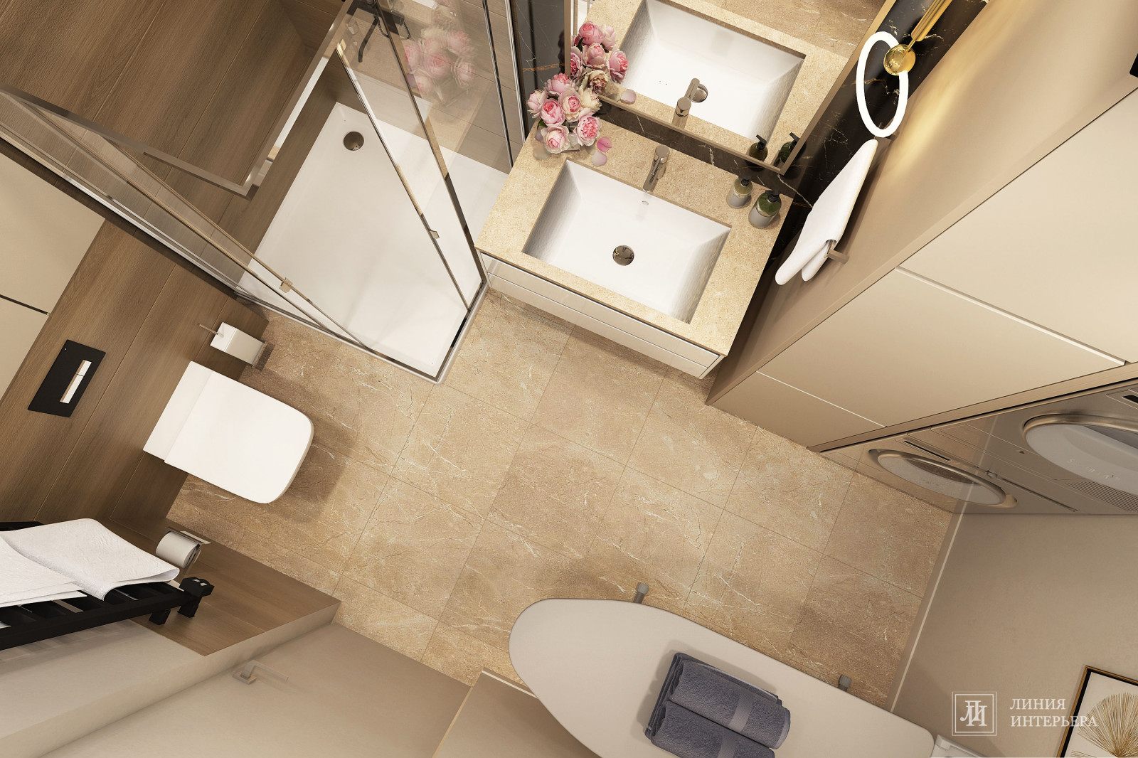 Дизайн интерьера 3-х комнатной квартиры в ЖК Триколор