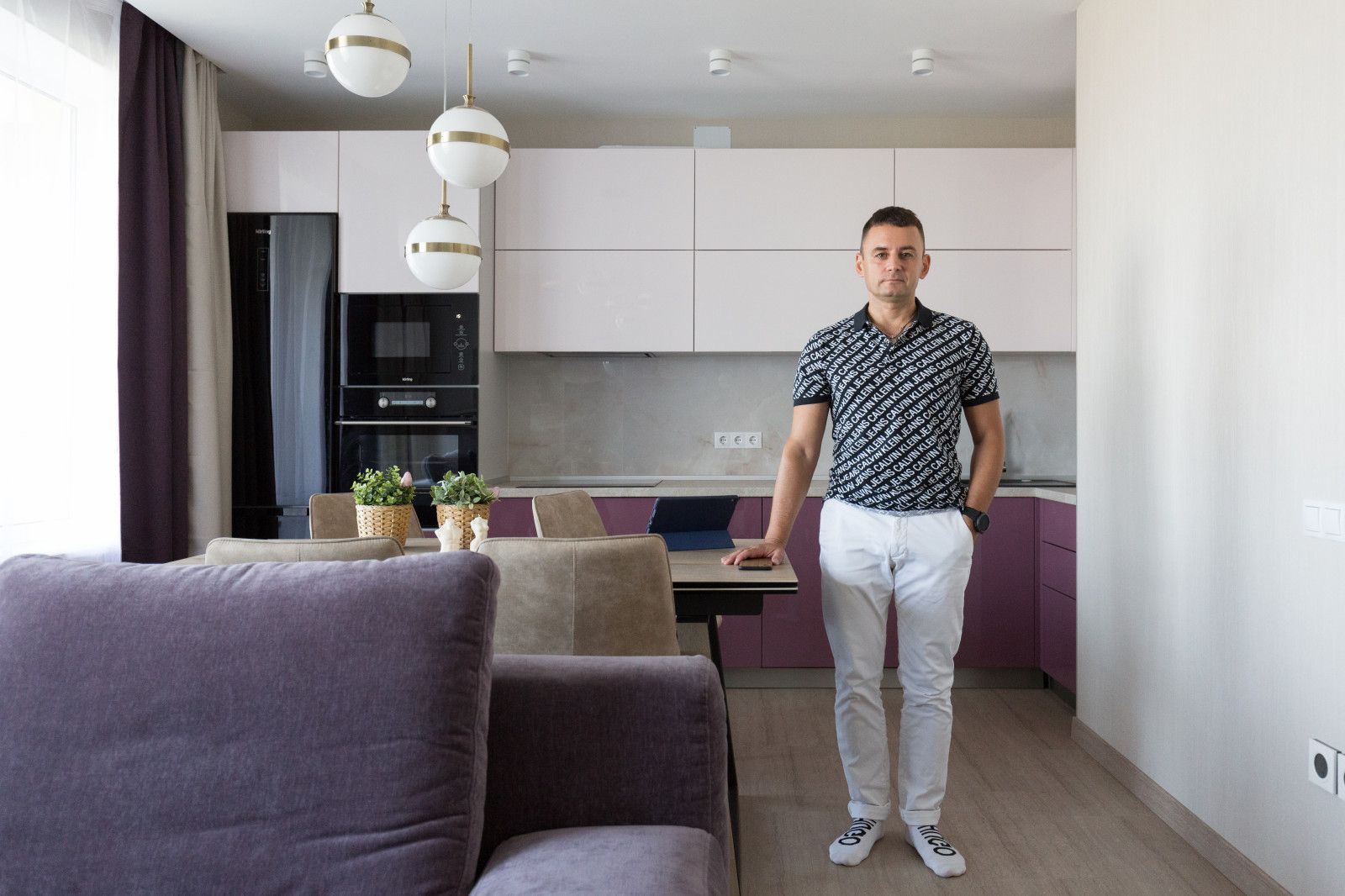 Обложка проекта: Контемпорари с видом на реку ЖК «Планета» - 80 м2