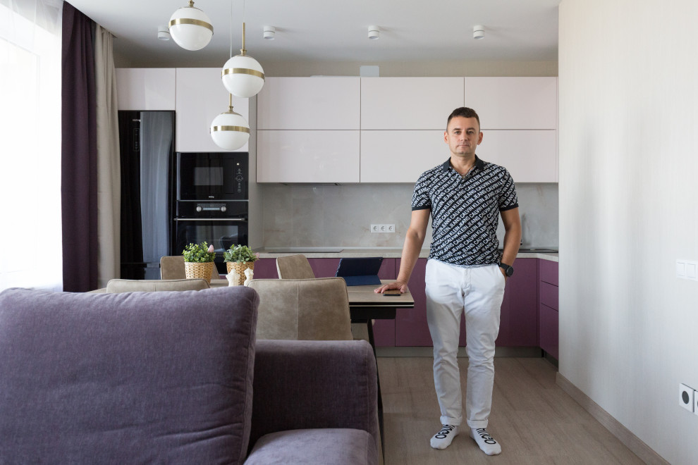 Обложка проекта: Контемпорари с видом на реку ЖК «Планета» - 80 м2