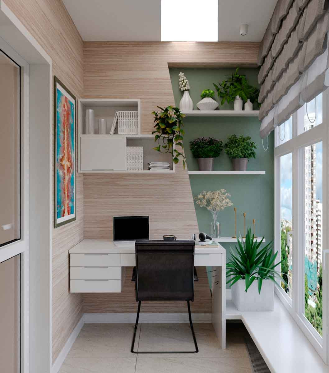 Балкон с рабочим местом