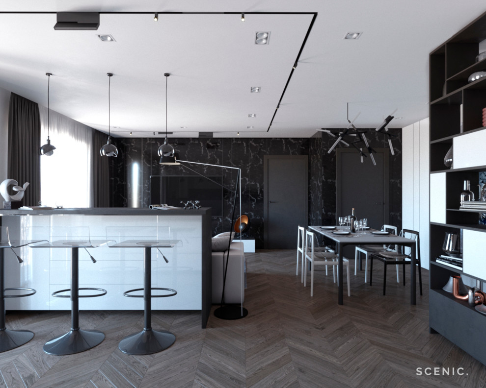 Обложка проекта: Просторная гостиная в современном стиле