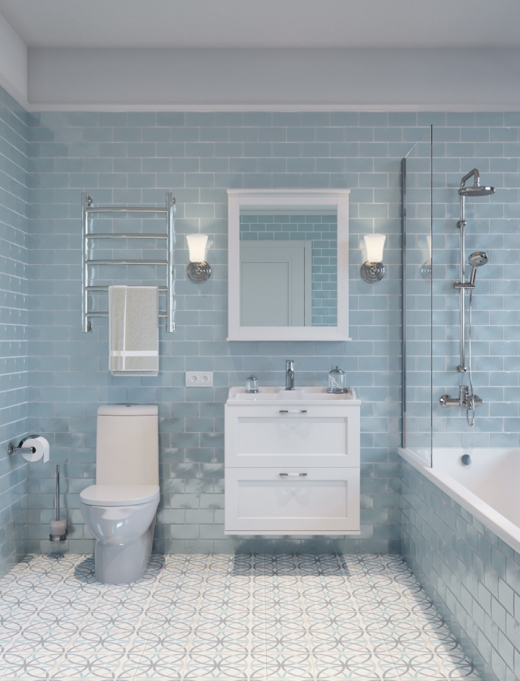 Дизайн интерьера ванной комнаты в квартире в стиле классика