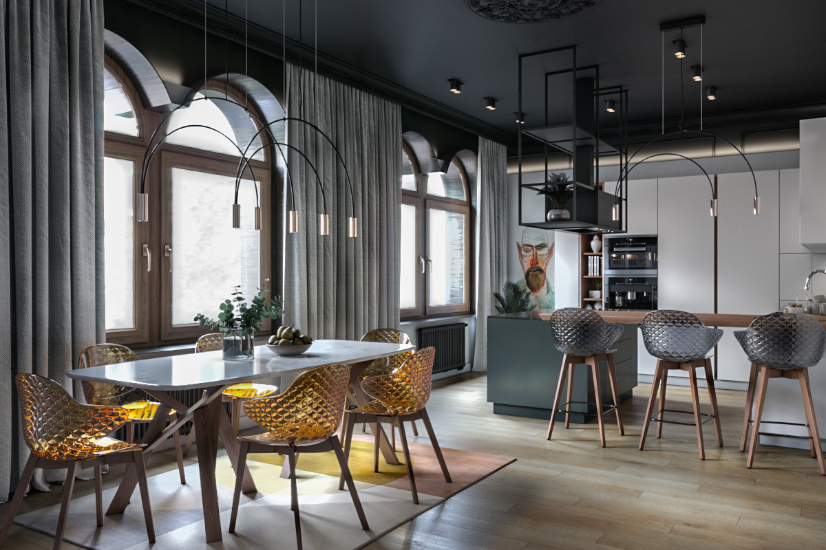 Обложка проекта: Частная квартира в стиле лофт для творческой пары