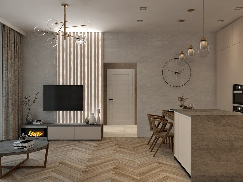 кухня-гостиная для молодой семьи