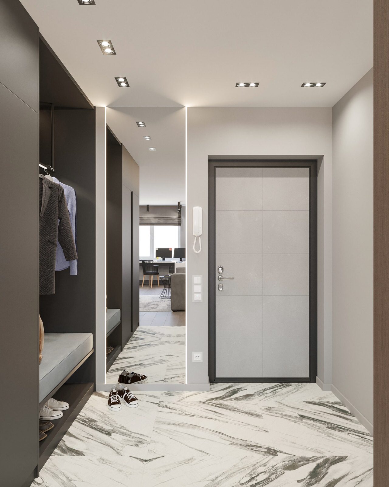 Проект двухкомнатной квартиры #urban_inspiration