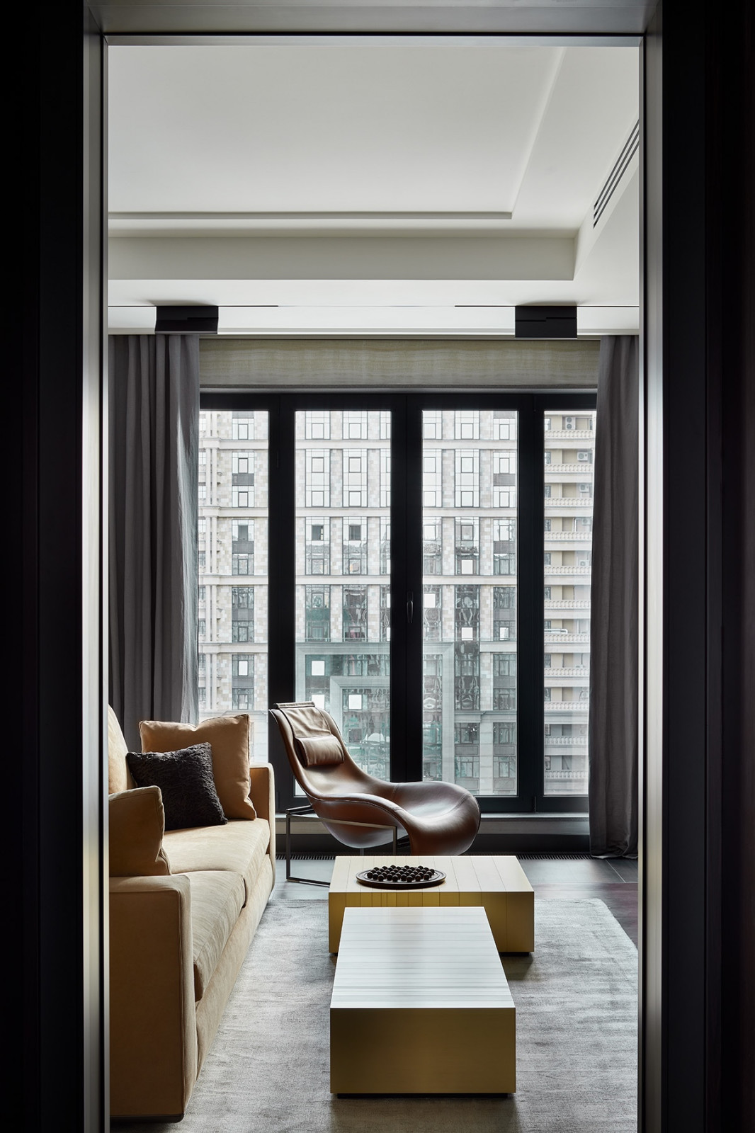 Люкс интерьер гостиной в Квартире 120 кв. м. в Современном стиле