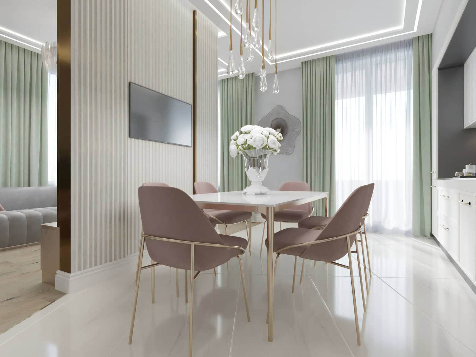 Дизайн и ремонт квартиры на Золоторожском Валу — Золотой акцент