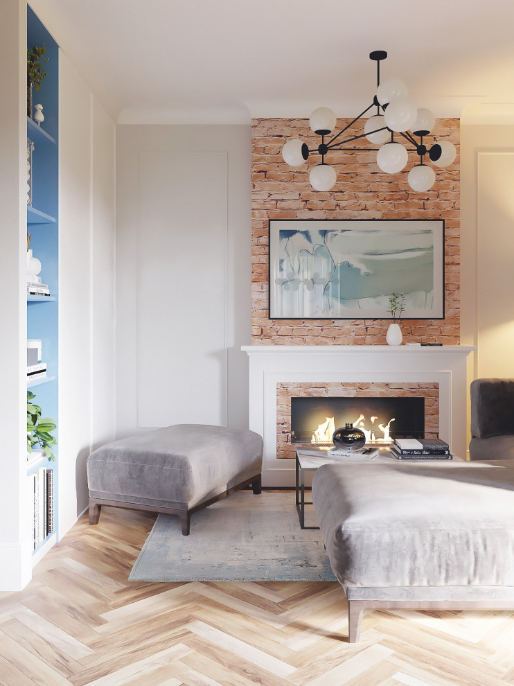 Гостиная с камином