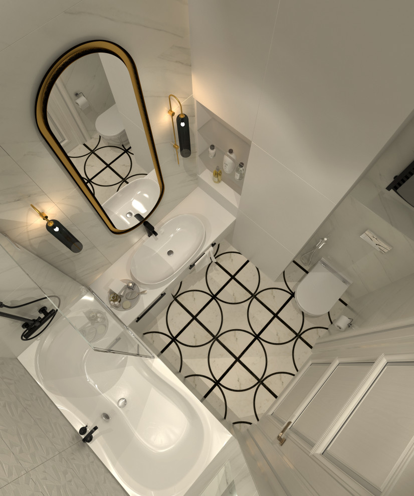 Ванна в трехкомнатной квартире "Лик нежности" г. Москва