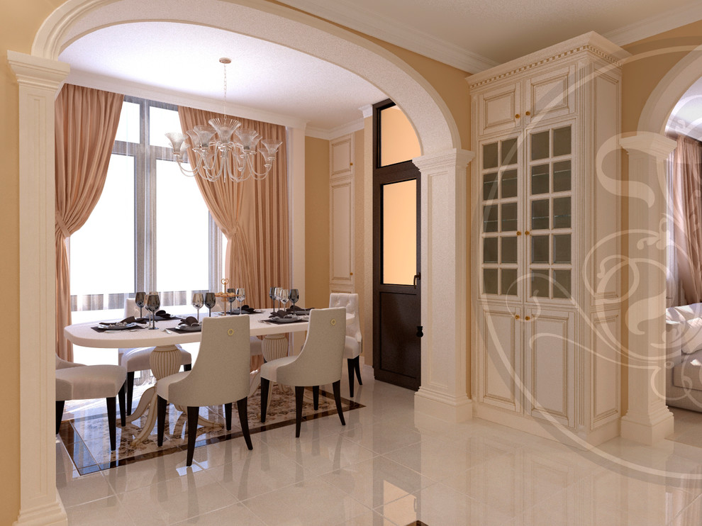 Кухня-гостиная, неоклассика (г. Горячий Ключ)