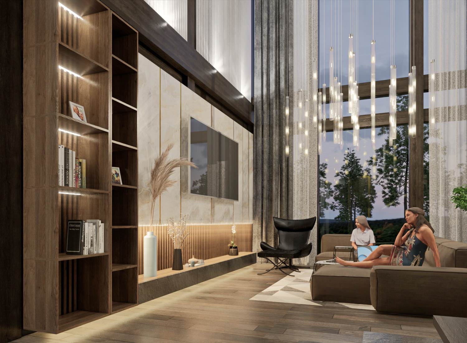 Living room/Stair hall (Forest line)