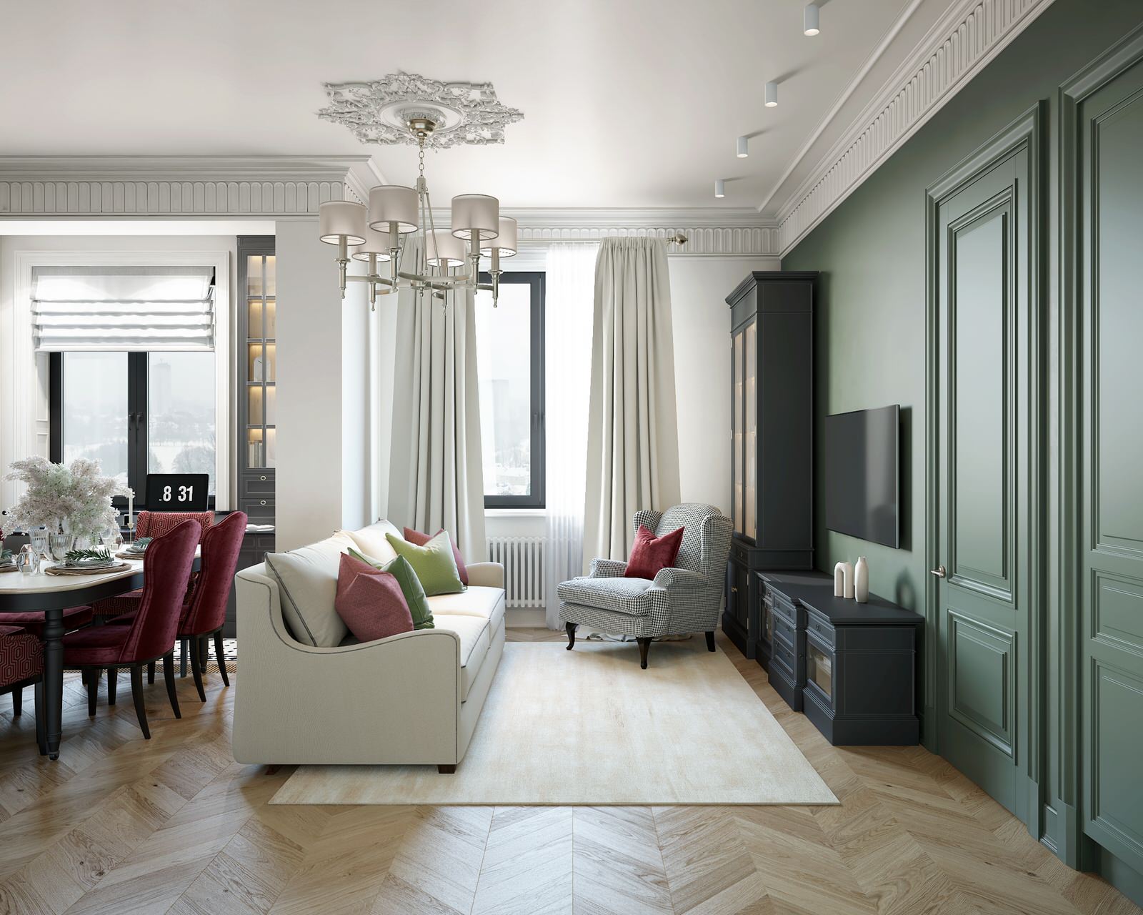 Современная классика, квартира 78м2