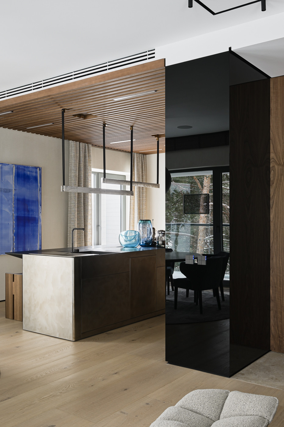 Встроенный телевизор на кухне  |  ЖК Level