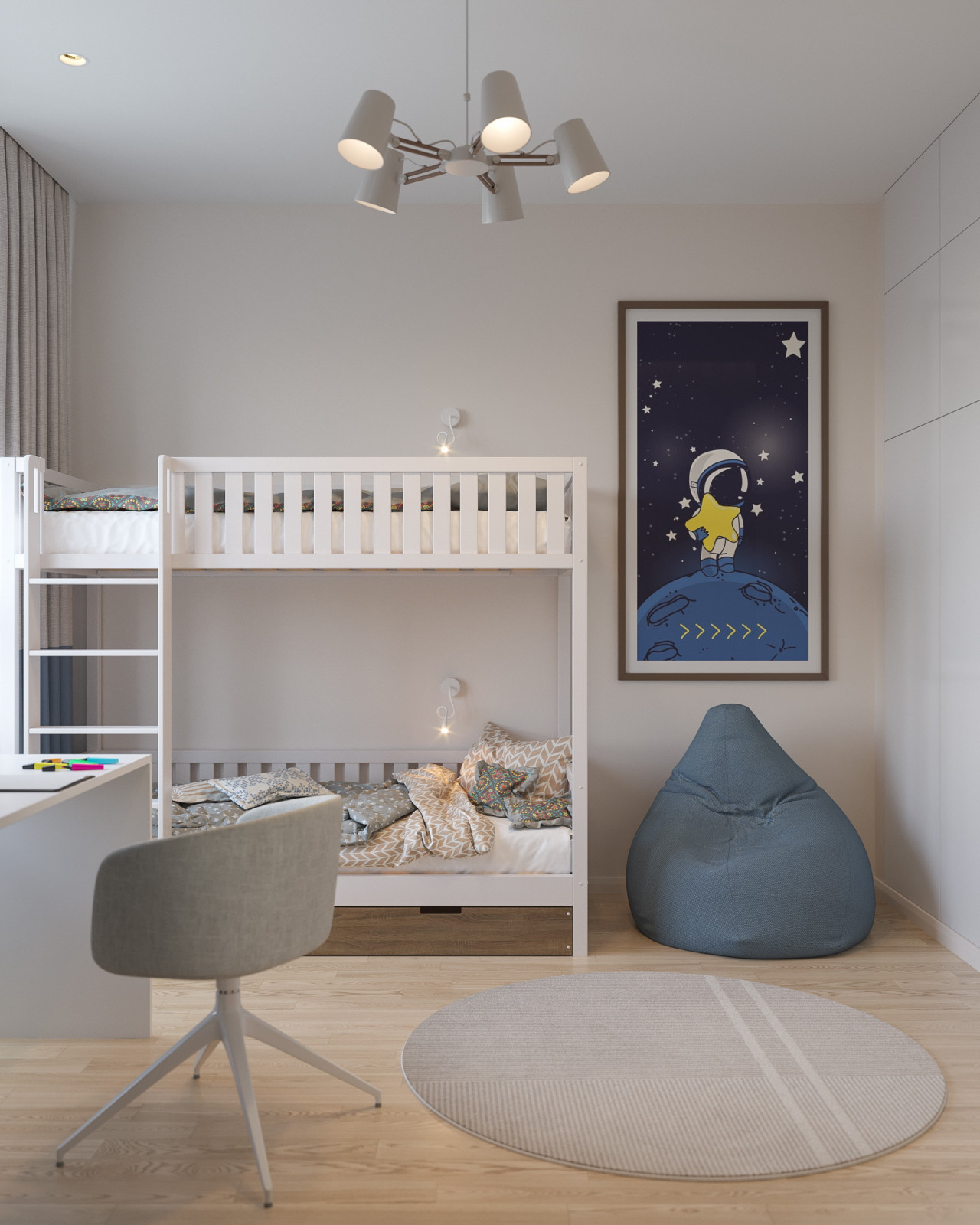 Дизайн детской для детской для двух мальчиков