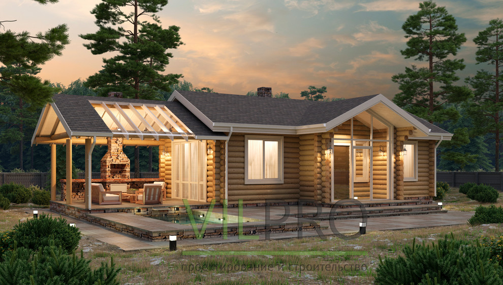 Обложка проекта: Проект бани из рубленного бревна