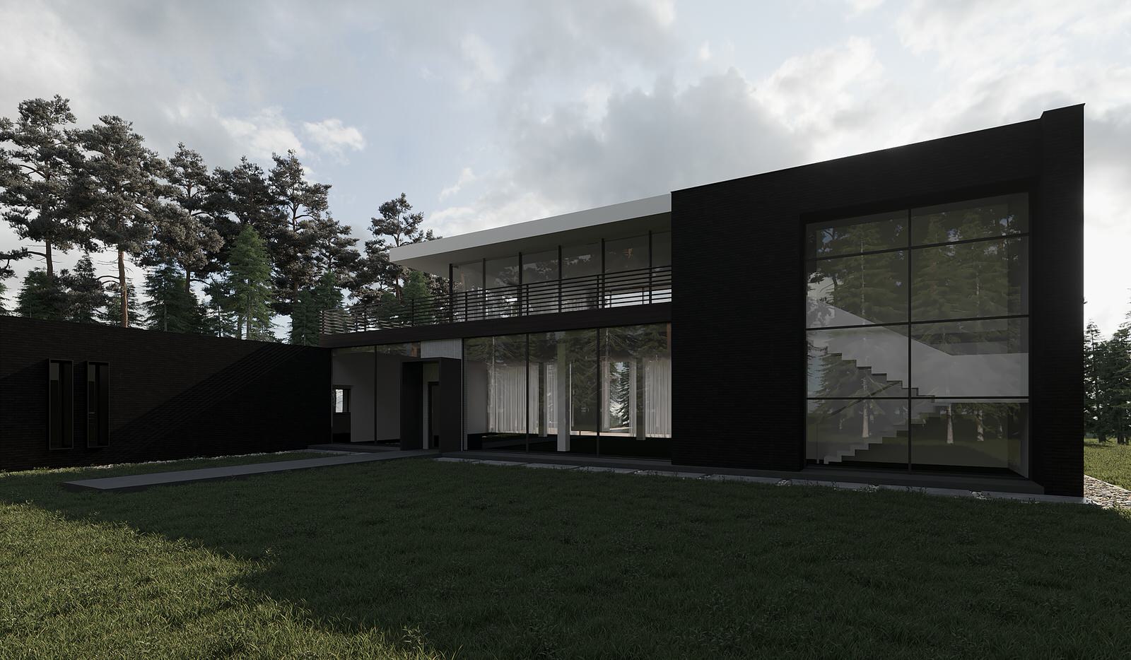 Эскиз индивидуального загородного дома