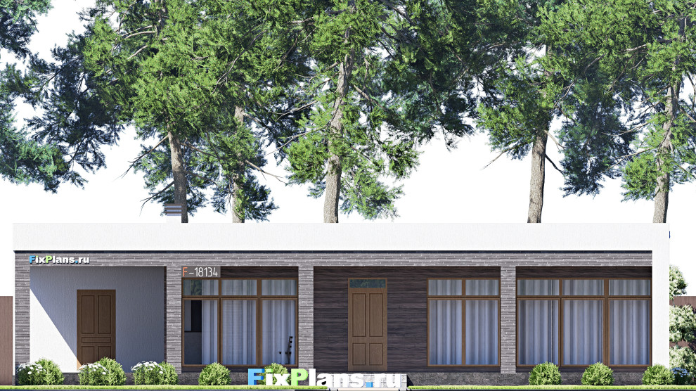 Проект одноэтажного дома 12х17м S161м2 F-18134