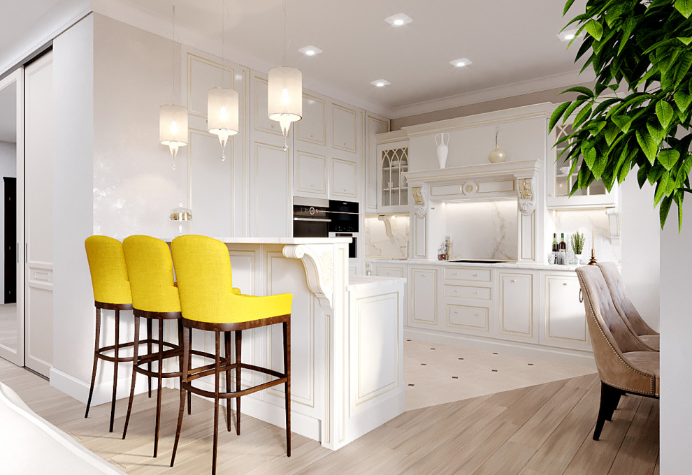 Квартира в классическом стиле. Сравнение 3д и фото