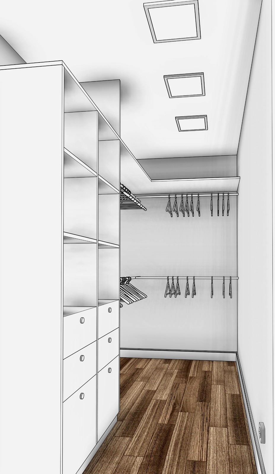 Квартира в новостройке для молодой семьи (дизайн в графике)