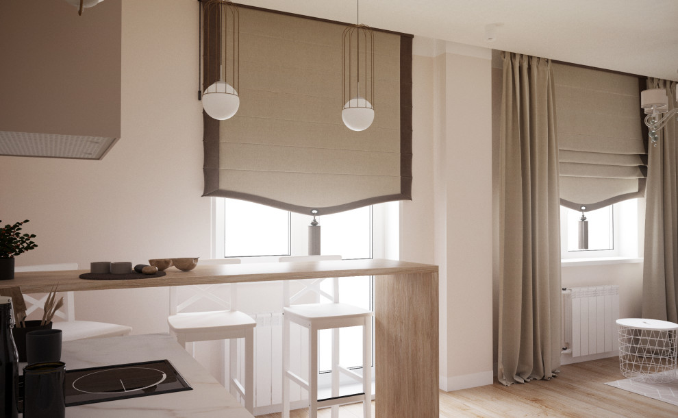 Квартира 31 м2 для молодой девушки в стиле современная классика