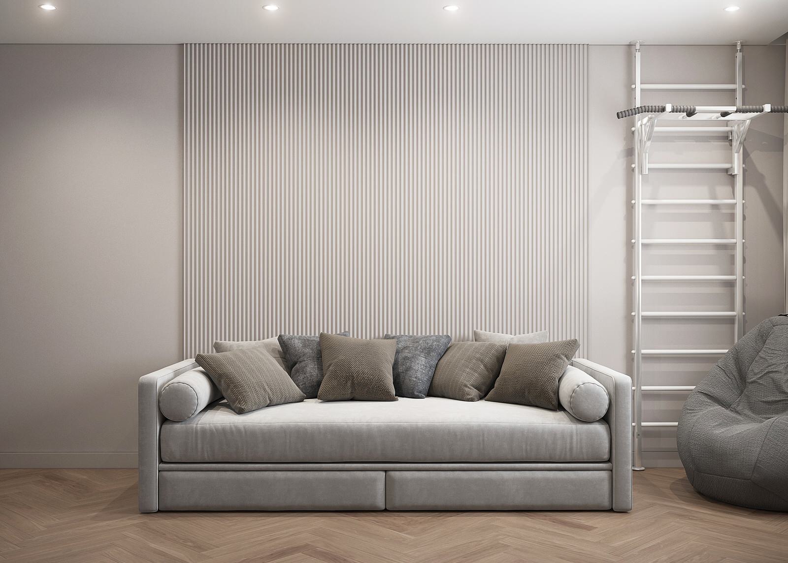 Современный светлый интерьер квартиры