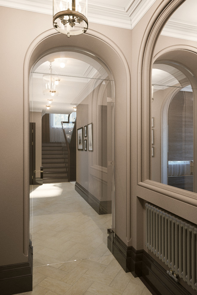 Дизайн холла в коттедже в Американском стиле