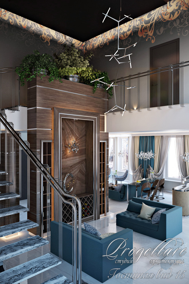 Загородный дом с двухсветной гостиной