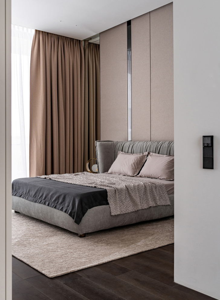 Двухэтажный загородный дом в современном стиле с глиняными акцентами