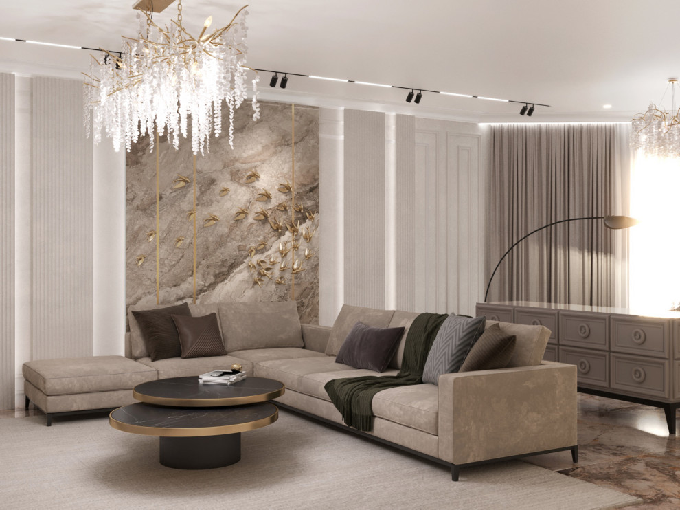 Проект кухни-гостиной в частном доме г. Орел