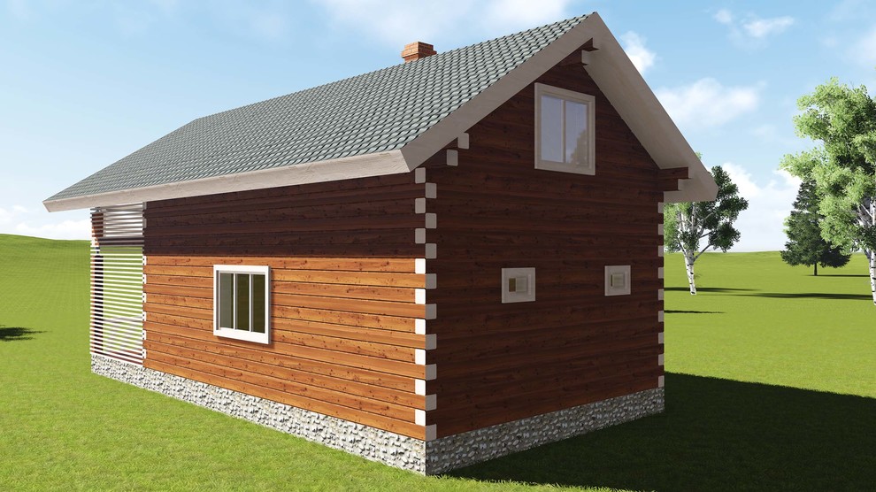 Дом баня 122м2 из бруса 220х180 — проект 451