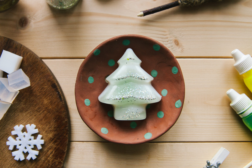 DIY: Новогоднее мыло-елочка ручной работы