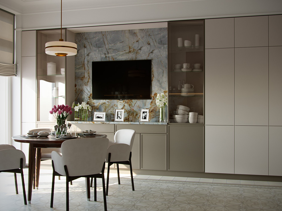 Интерьер кухни в стиле эклектика