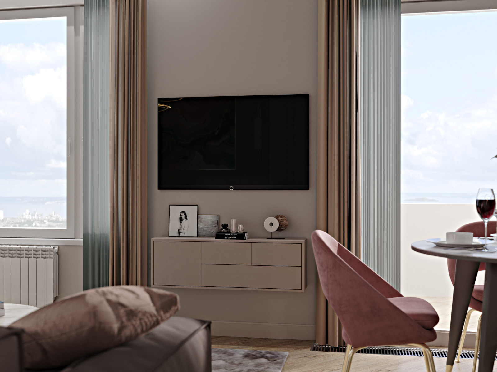 Лаконичная квартира в неоклассическом стиле.