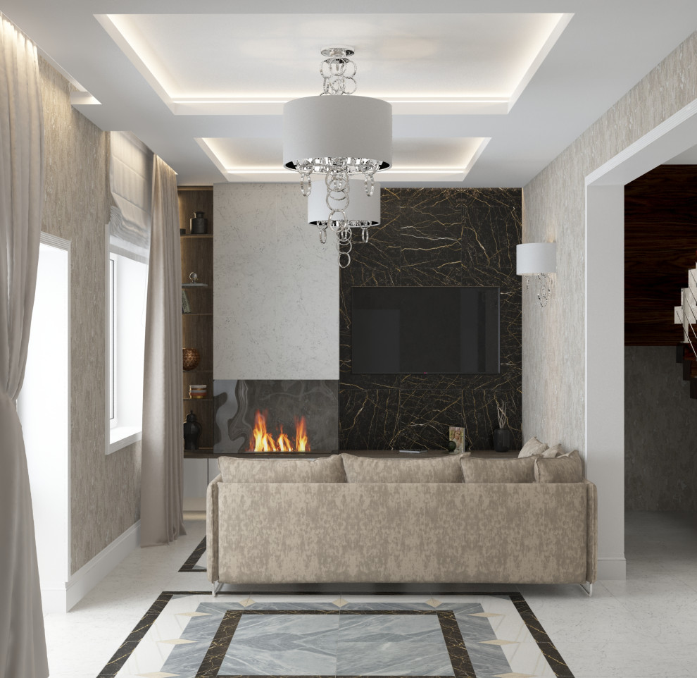 Обложка проекта: Интерьер гостиной в частном доме