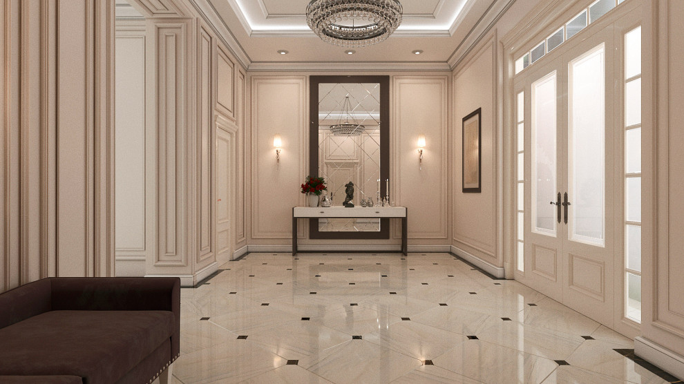 Дизайн проект особняка 834 кв.м. в современной классике