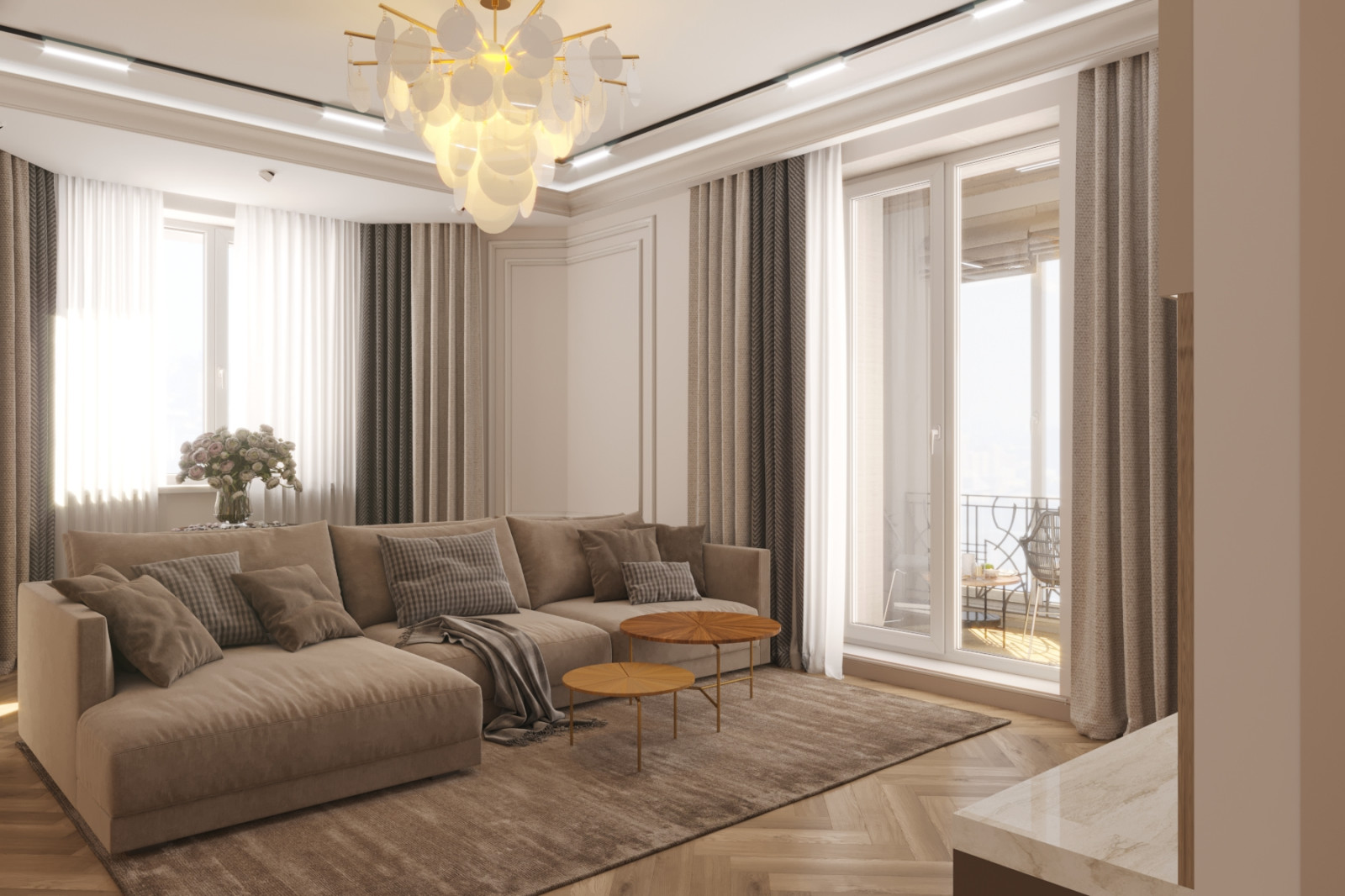 Квартира неоклассика 140м2 г.Новосибирск