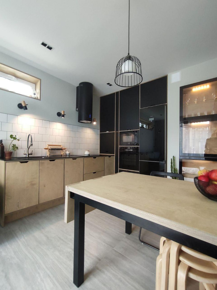 Кухня из фанеры и пластика FENIX