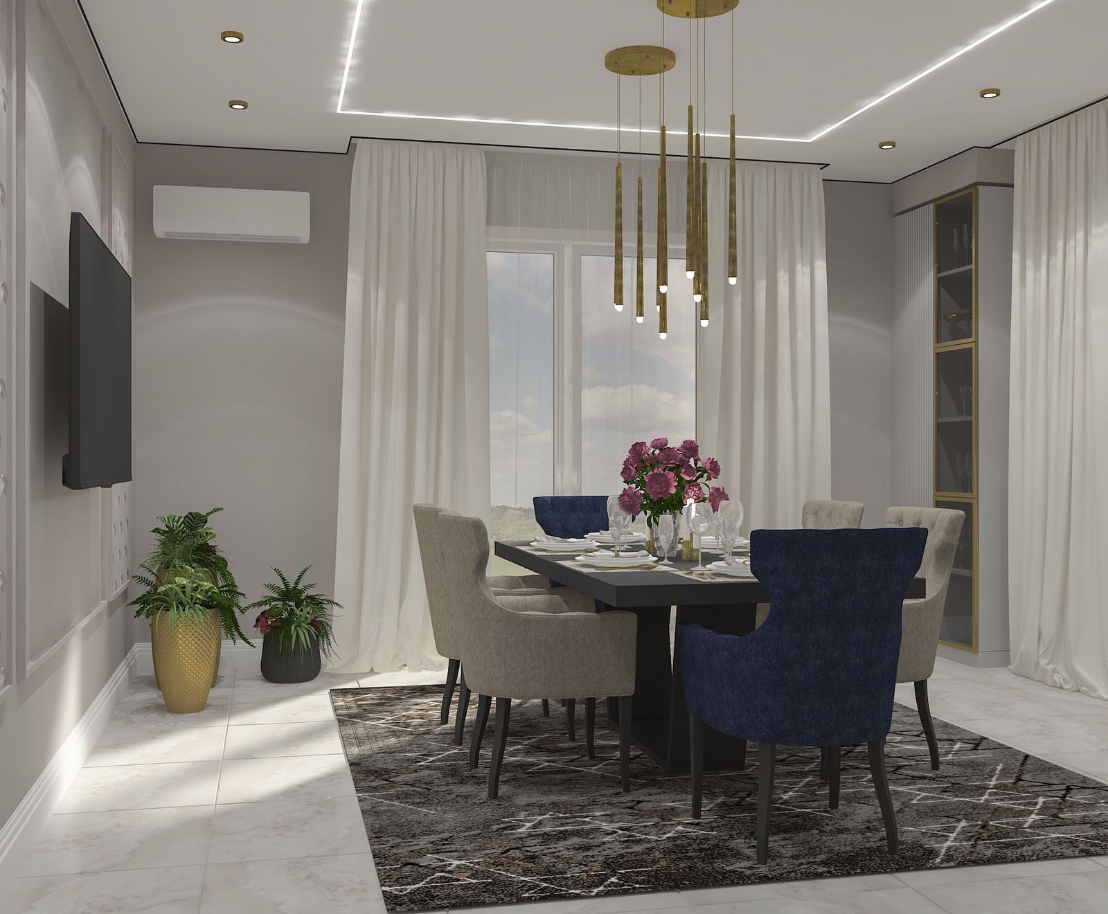 Обложка проекта: кухня - столовая