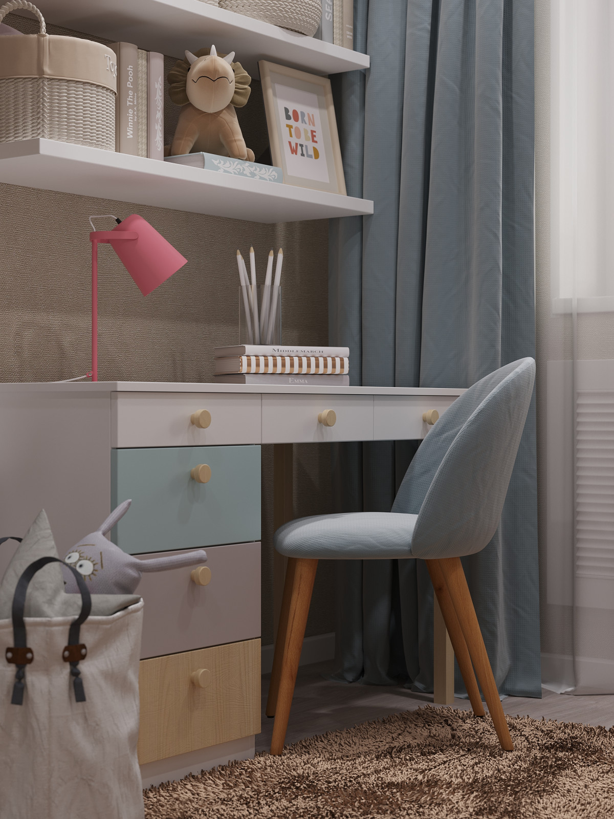 Обложка проекта: Детская для двоих девочек