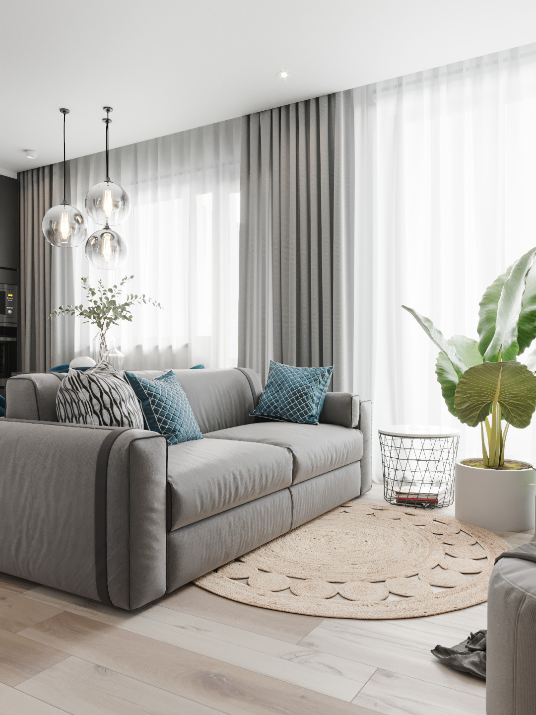 Квартира для Молодой пары.Синее настроение.